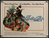 3f467 ELECTRA GLIDE IN BLUE style B 1/2sh '73 cool art of motorcycle cop Robert Blake by Blossom!