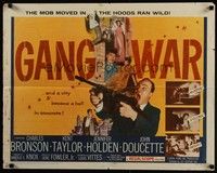 3f491 GANG WAR 1/2sh '58 young mobster Charles Bronson in a city that is Hell in concrete!