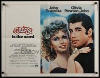 3f498 GREASE int'l 1/2sh '78 John Travolta & Olivia Newton-John in a most classic musical!