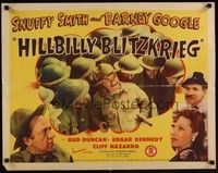 3f513 HILLBILLY BLITZKRIEG 1/2sh '42 wacky image of Bud Duncan as Snuffy Smith in WWII!