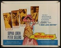 3f566 MILLIONAIRESS 1/2sh '60 beautiful Sophia Loren needs love, Peter Sellers!