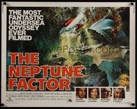 3f584 NEPTUNE FACTOR 1/2sh '73 great sci-fi art of giant fish & sea monster by John Berkey!