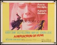 3f606 REFLECTION OF FEAR 1/2sh '72 Robert Shaw, a cry in the night, creepy image!
