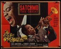 3f620 SATCHMO THE GREAT 1/2sh '57 wonderful image of Louis Armstrong playing his trumpet & singing