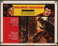 3f633 SHOWDOWN 1/2sh '73 cool artwork of Rock Hudson & Dean Martin, western!