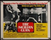 3f634 SICILIAN CLAN 1/2sh '69 Verneuil's Les Clan des Siciliens, Jean Gabin, Alain Delon!