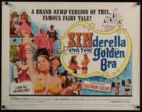 3f638 SINDERELLA & THE GOLDEN BRA 1/2sh '64 a brand newd version of this famous fairy tale!