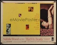 3f649 SPLENDOR IN THE GRASS 1/2sh '61 Natalie Wood kissing Warren Beatty, directed by Elia Kazan!