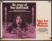 3f668 TALES THAT WITNESS MADNESS 1/2sh '73 wacky screaming head on food platter horror image!
