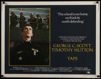 3f669 TAPS int'l 1/2sh '81 Harold Becker, Timothy Hutton, image of cadets with guns!