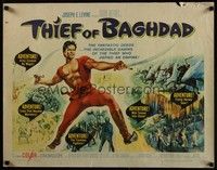 3f673 THIEF OF BAGHDAD 1/2sh '61 daring Steve Reeves defies an empire, cool art!
