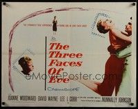 3f675 THREE FACES OF EVE 1/2sh '57 David Wayne, Joanne Woodward has multiple personalities!