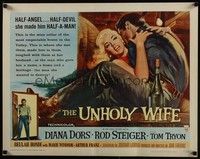 3f692 UNHOLY WIFE 1/2sh '57 art of sexy half-devil half-angel bad girl Diana Dors!