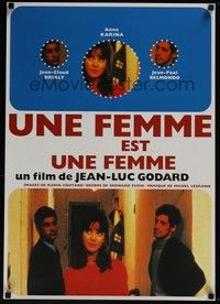 3f355 WOMAN IS A WOMAN Japanese R90s Jean-Luc Godard's Une femme est une femme, Jean-Paul Belmondo