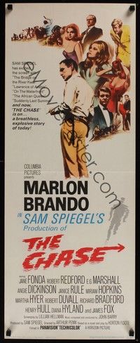 3g085 CHASE insert '66 Marlon Brando, Jane Fonda, Robert Redford, directed by Arthur Penn