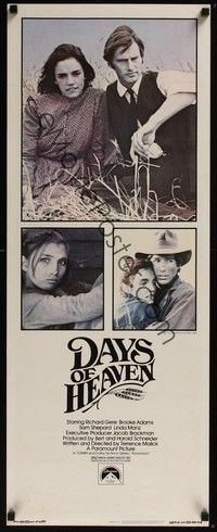 3g102 DAYS OF HEAVEN insert '78 Richard Gere, Brooke Adams, directed by Terrence Malick!