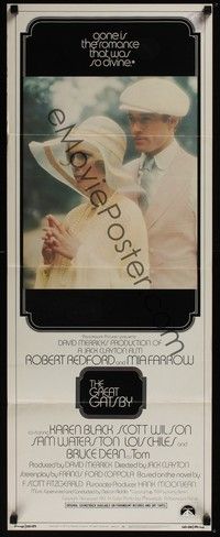 3g157 GREAT GATSBY int'l insert '74 Robert Redford, Mia Farrow, from F. Scott Fitzgerald novel!