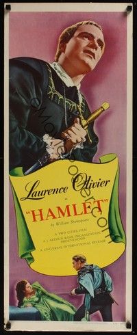 3g168 HAMLET insert R53 Laurence Olivier in William Shakespeare classic, Best Picture winner!