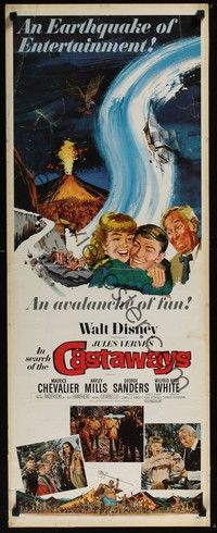 3g182 IN SEARCH OF THE CASTAWAYS insert '62 Jules Verne, Hayley Mills in an avalanche of fun!