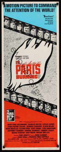 3g184 IS PARIS BURNING insert '66 Rene Clement's Paris brule-t-il, World War II all-star cast!