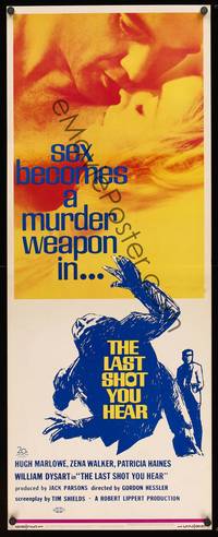 3g209 LAST SHOT YOU HEAR insert '68 Hugh Marlowe, Zena Walker, sex becomes a murder weapon!