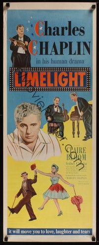3g214 LIMELIGHT insert '52 many images of aging Charlie Chaplin & pretty young Claire Bloom!