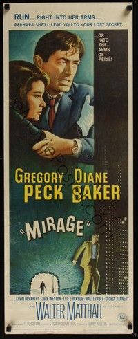 3g243 MIRAGE insert '65 is the key to Gregory Peck's secret in his mind, or in Diane Baker's arms?