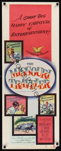 3g245 MISSOURI TRAVELER insert '58 a great big show with crackling action & rollicking laughter!