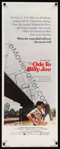 3g271 ODE TO BILLY JOE insert'76 Robby Benson & Glynnis O'Connor, movie based on Bobbie Gentry song!