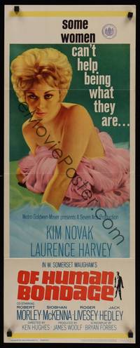 3g272 OF HUMAN BONDAGE insert '64 super sexy Kim Novak can't help being what she is!