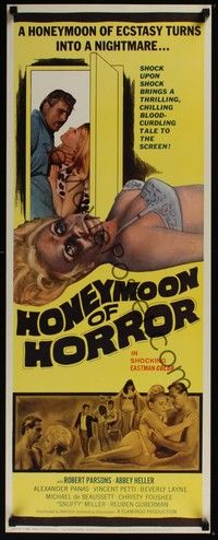 3g274 ORGY OF THE GOLDEN NUDES insert '64 sexy image, Honeymoon of Horror!