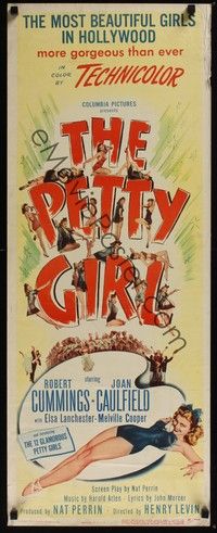 3g283 PETTY GIRL insert '50 sexiest full-color artwork of Joan Caulfield by George Petty!