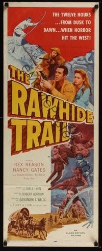 3g302 RAWHIDE TRAIL insert '58 Rex Reason, the 12 hours from dusk to dawn when horror hit the west