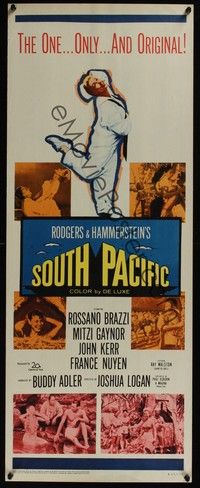 3g344 SOUTH PACIFIC insert R64 Rossano Brazzi, Mitzi Gaynor, Rodgers & Hammerstein musical!