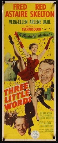 3g379 THREE LITTLE WORDS insert '50 Fred Astaire, Red Skelton & super sexy dancing Vera-Ellen!