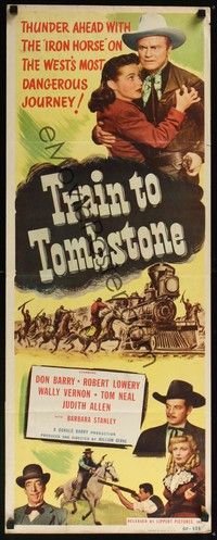 3g390 TRAIN TO TOMBSTONE insert '50 Don Barry, the west's most dangerous journey!