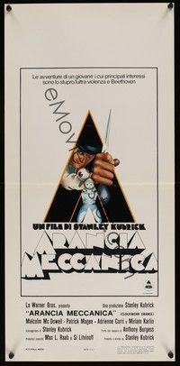 3g463 CLOCKWORK ORANGE Italian locandina R70s Kubrick classic, Castle art of Malcolm McDowell!