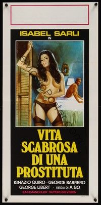 3g536 INTIMACIES OF A PROSTITUTE Italian locandina '79 great art of sexy Isabel Sarli by Piovano!