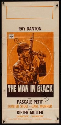 3g552 LAST MERCENARY Italian locandina '69 The Man in Black, Ray Danton, cool Piovano artwork!