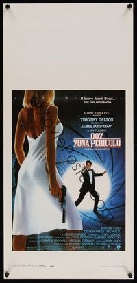 3g558 LIVING DAYLIGHTS Italian locandina '87 Timothy Dalton as James Bond & sexy Maryam d'Abo!