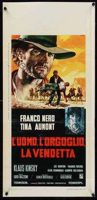 3g597 PRIDE & VENGEANCE Italian locandina '67 Casaro art of Franco Nero as Django!