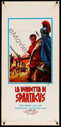 3g607 REVENGE OF SPARTACUS Italian locandina R70s Michele Lupo's La vendetta di Spartacus!