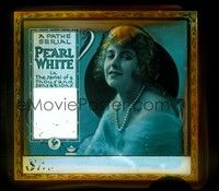 3h190 PEARL WHITE glass slide '20s wonderful head & shoulders portrait of the pretty star!