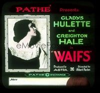 3h197 WAIFS glass slide '18 Gladys Hulette wants to marry handsome NY reporter Creighton Hale!