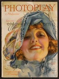 3h078 PHOTOPLAY magazine September 1920 fantastic art of Constance Talmadge by Rolf Armstrong!