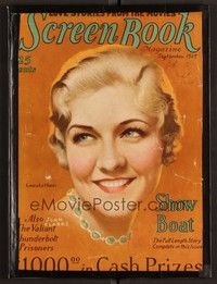 3h083 SCREEN BOOK magazine September 1929 art of Laura La Plante in Show Boat by John Clarke!