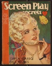 3h087 SCREEN PLAY magazine January 1931 wonderful art of Marian Nixon & butterfly by Henry Clive!