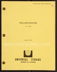3h148 ROLLERCOASTER revised final draft script August 20, 1976, screenplay by Levinson & Link!