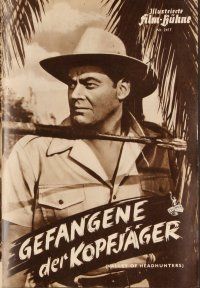 3h245 VALLEY OF HEAD HUNTERS German program '54 Johnnyh Weismuller as Jungle Jim, different!