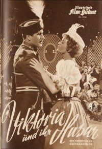 3h246 VICTORIA & HER HUSSAR German program '54 many images of pretty Eva Bartok in the title role!